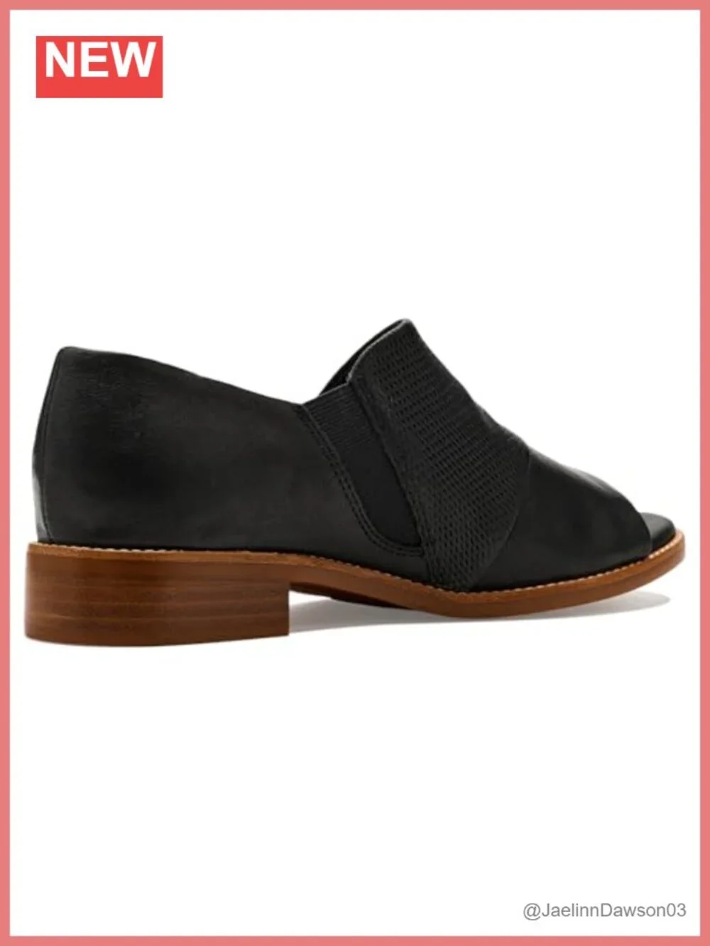 Sofft Naydeen Leather Slip-On Loafer Block Heel Peep Toe Cushioned